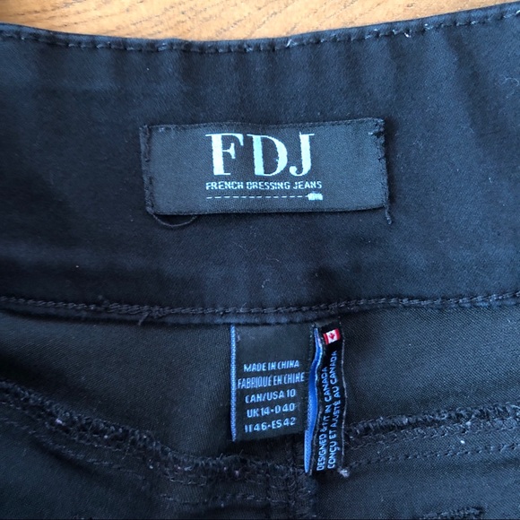 French Dressing Jeans Slim Black High Waisted Ankle Pant w/ Stretchy Waist - Picture 9 of 11